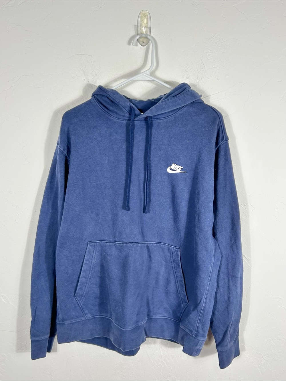 🔥🔥 NIKE Essential Club Fleece Washed Blue Indigo Pullover Hoodie Women’s XL